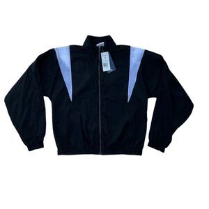 Reebok Women's Black Woven Jacket Size S Lightweight Casual Zip-Up